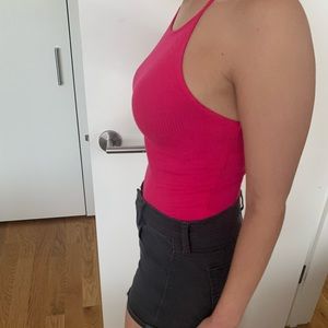 Hot Pink, Spaghetti Strap Body Suit